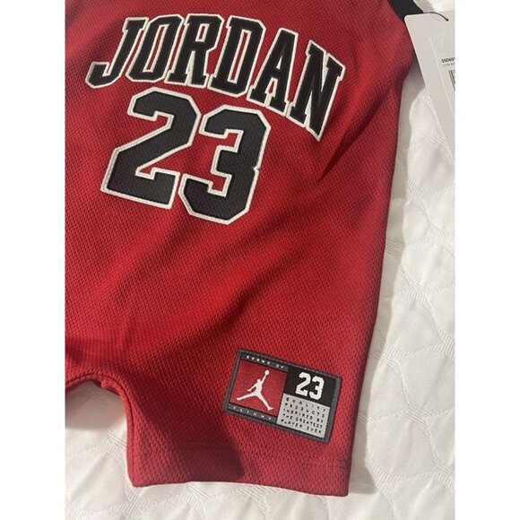 NEW Air Jordan #23 Nike Jumpman Gym Red Romper One Piece Sleeveless 3 Months 3M - Picture 5 of 6